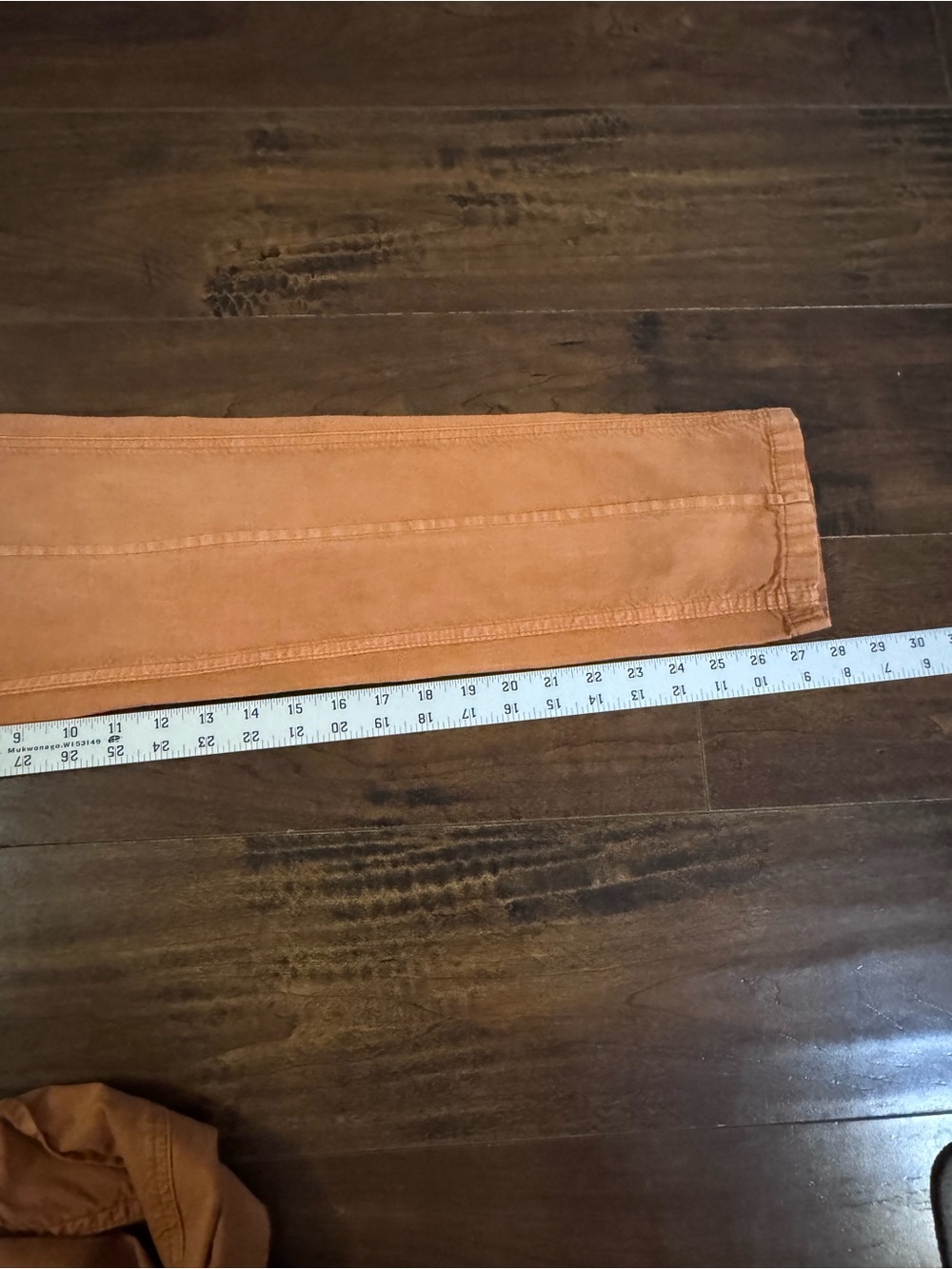 Anthropologie Women’s Rust Brown Cargo Pants Fall Cotton Linen Size 25 - Picture 7 of 7